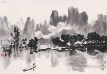 Escenas del río Xu Beihong tinta china antigua Pinturas al óleo